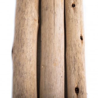 close up of eucalyptus poles