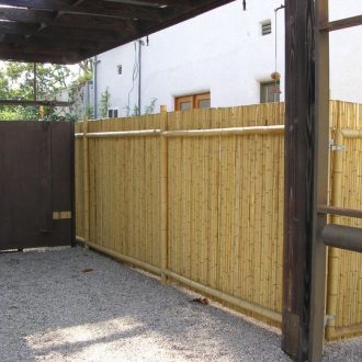 outdoor bamboo fencing