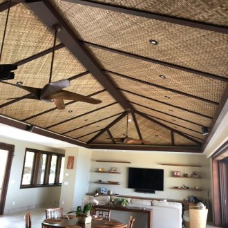 tropical matting on a ceiling