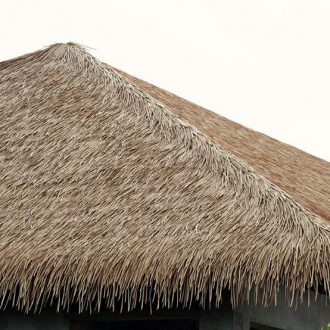 viro bali thatch panels on a roof