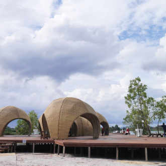 archineering by viro kirana dome in belitung side view